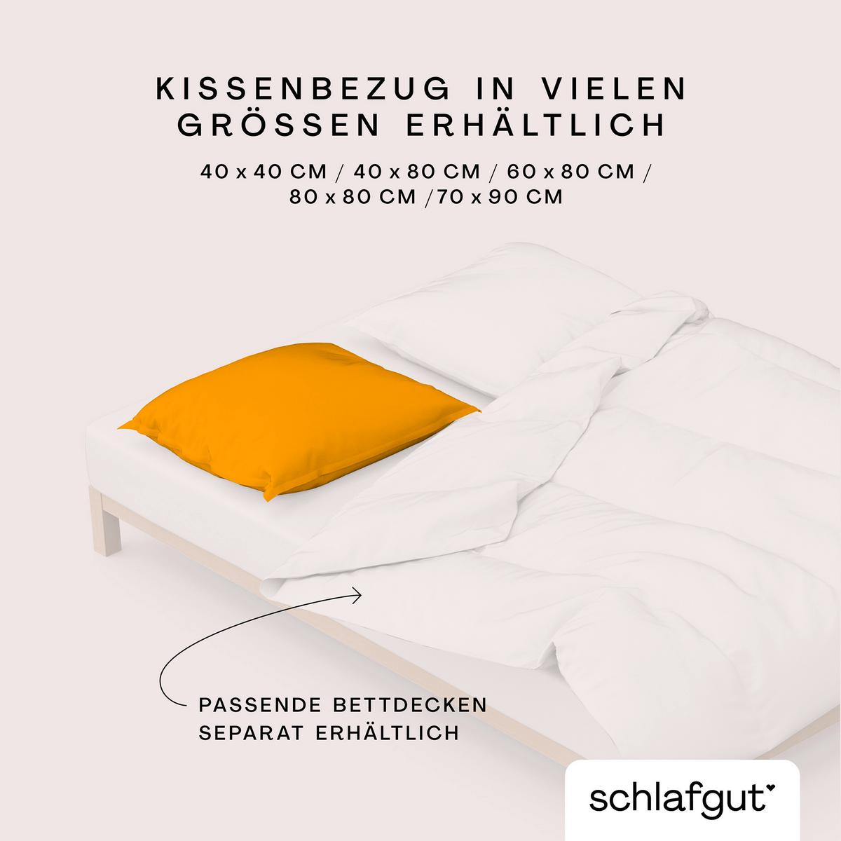 Kopfpolsterbezug Woven Satin - Dunkelgelb, Basics, Textil (70/90cm) - Schlafgut