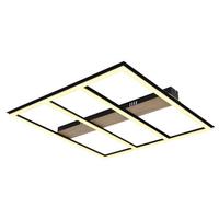 LED-Deckenleuchte 67291-48 - Dunkelbraun/Opal, Natur, Holzwerkstoff/Kunststoff (60/60/5,5cm) - Globo
