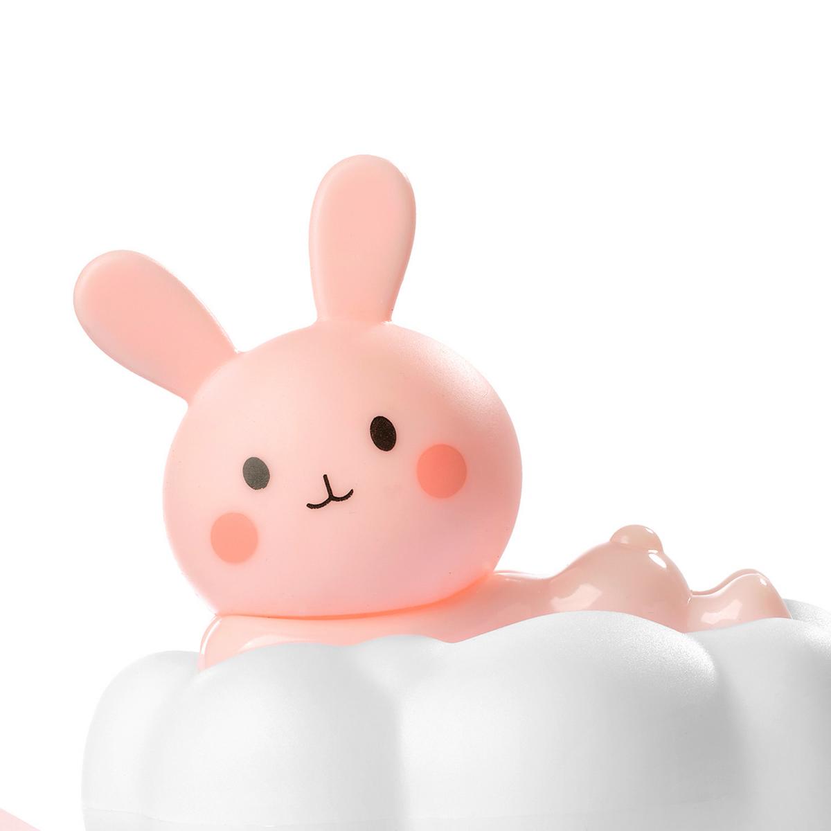 Kindertischleuchte Rosa Hellrosa Weiß L: 11 cm - Hellrosa/Weiß, Basics, Kunststoff (11/6.5/12.5cm)