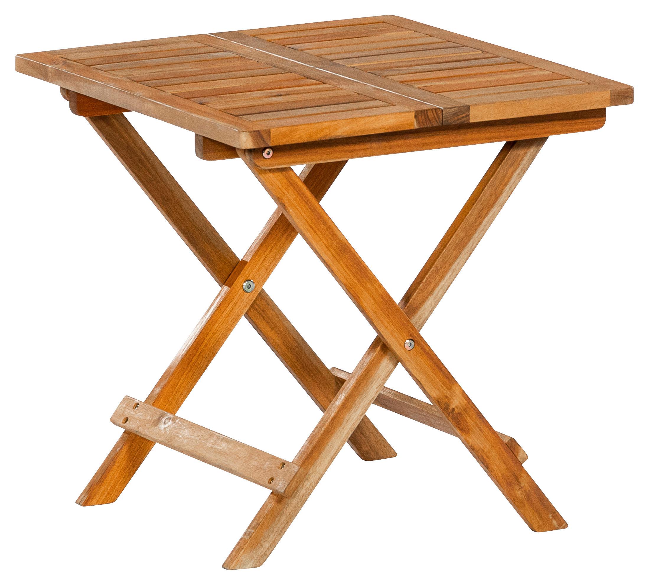 Gartenbeistelltisch Akaziefarben - Akaziefarben, KONVENTIONELL, Holz (50/50/50cm) - Gardenson