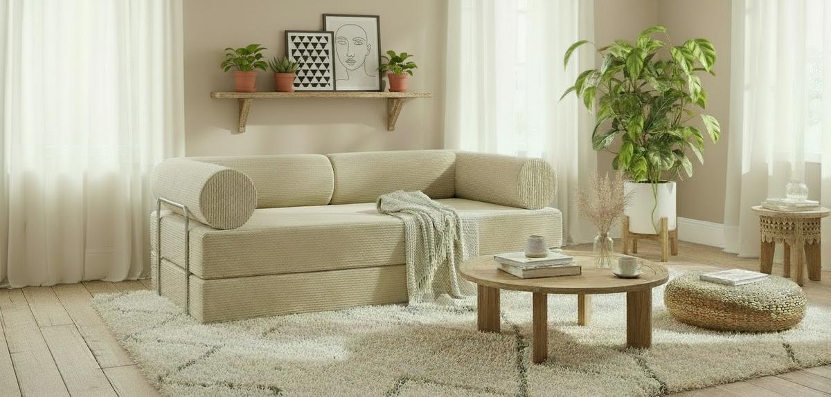Schlafsofa Elysium Beige B: 180 cm - Beige, Design, Textil (180/70/100cm) - P & B