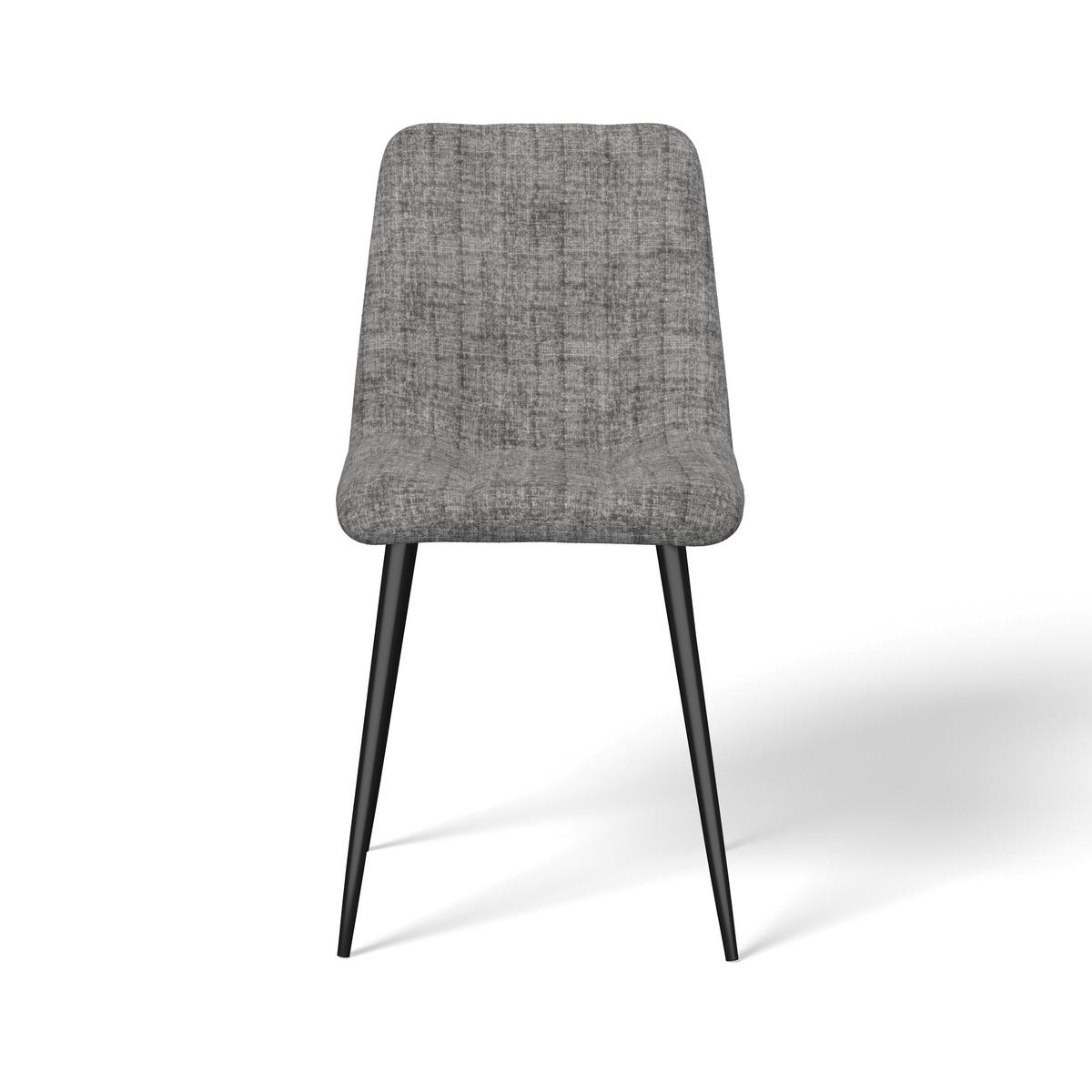 Židle MINO, světle šedá - černá/světle šedá, Moderní, kov/dřevo (46/88/54cm) - Bessagi Home
