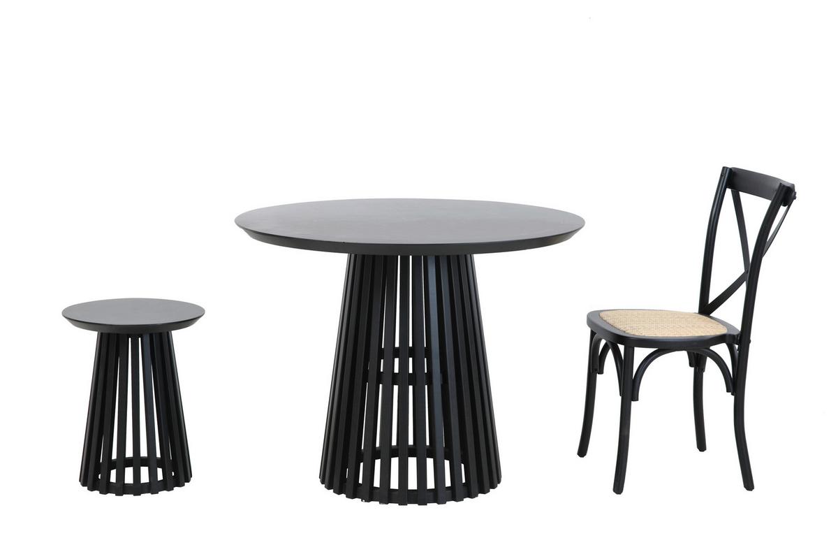 Beistelltisch Schwarz B: 40 cm - Schwarz, Design, Holz (40/40/50cm) - MID.YOU