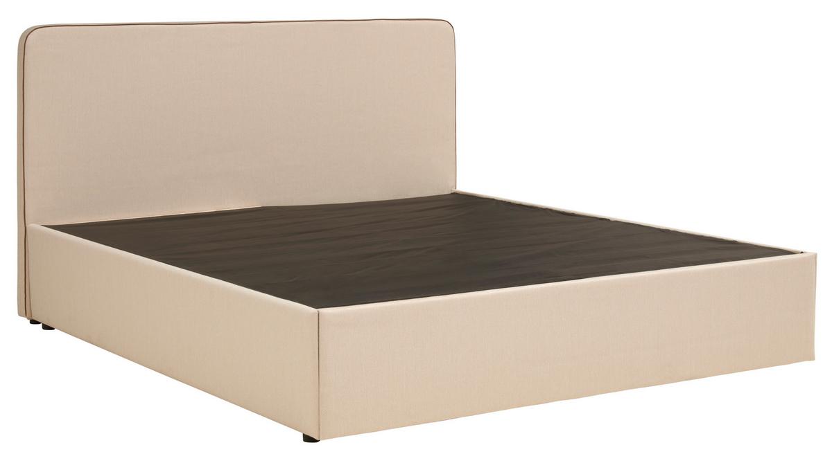 Boxspringbett Mit Topper 180x200 Cm Anton Beige - Beige, KONVENTIONELL, Holz/Textil (180/200cm) - P & B