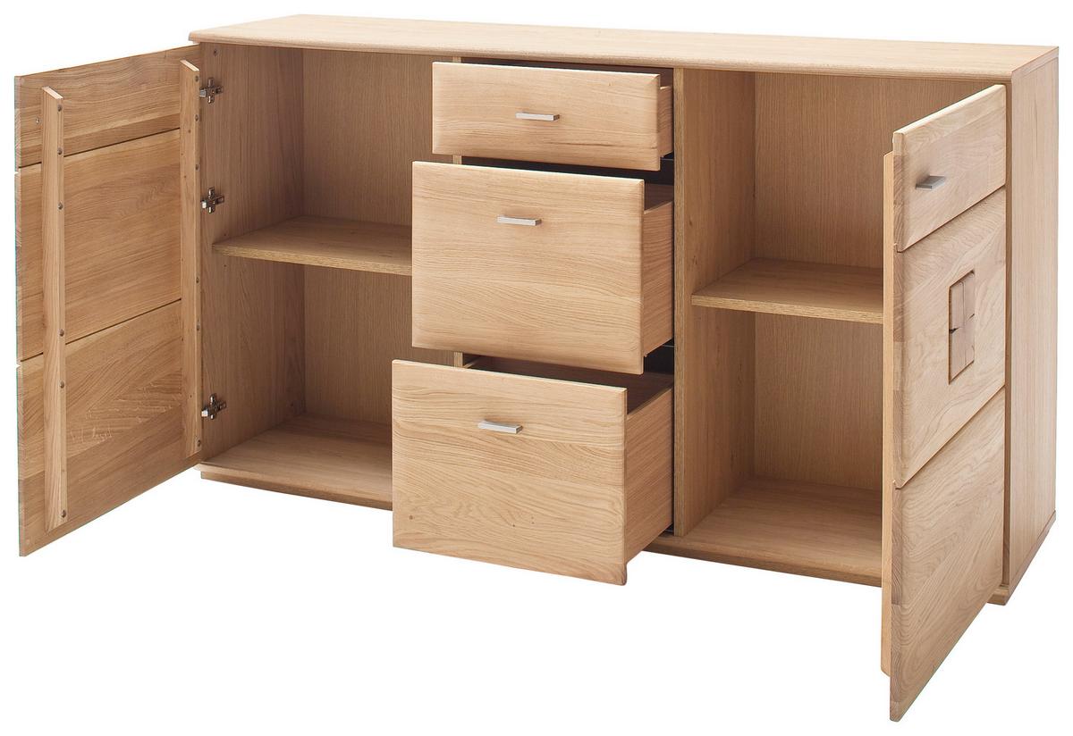 Sideboard teilmassiv 165 cm Bologna Eichefarben - Eichefarben, Design, Holz/Holzwerkstoff (165/92/44cm) - Livetastic