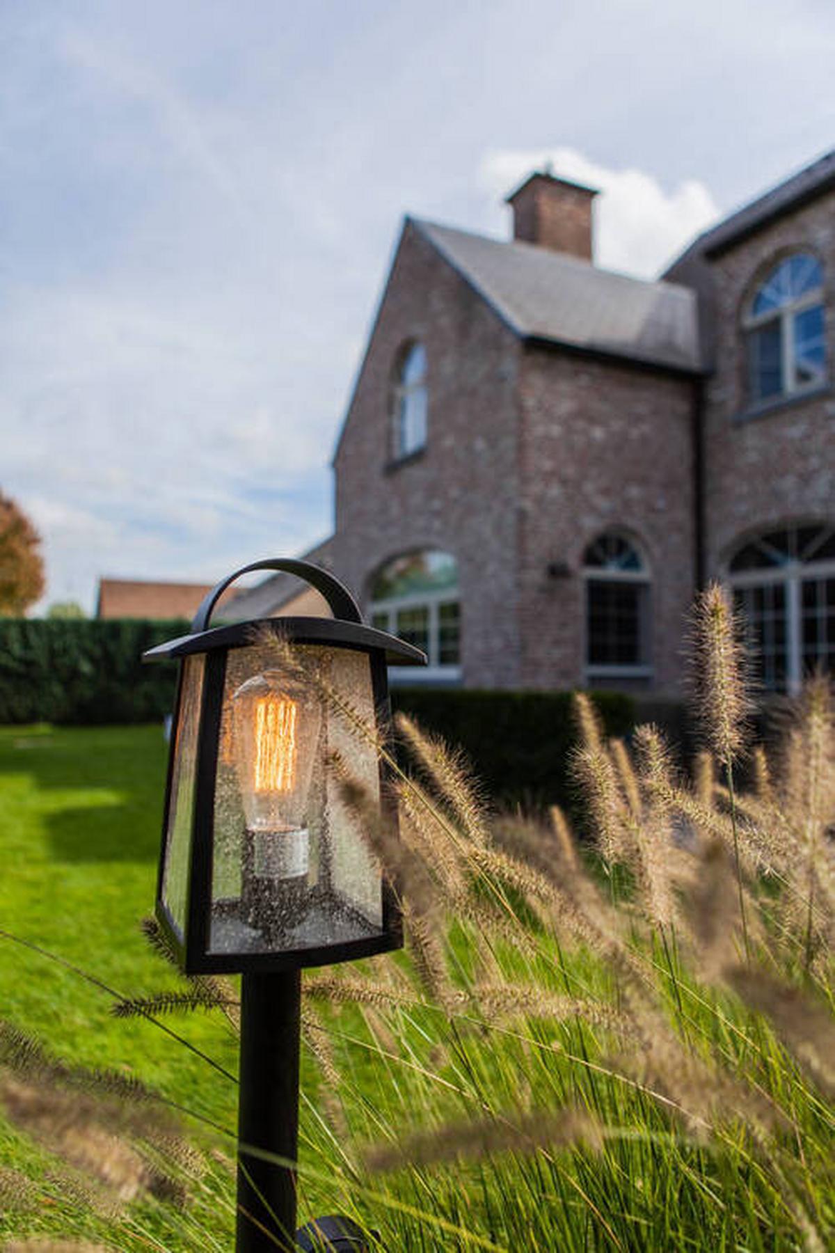 Außenleuchte Kelsey 40 Watt, Glas - Klar/Schwarz, Design, Glas/Metall (103,50/17,00/15,00cm)