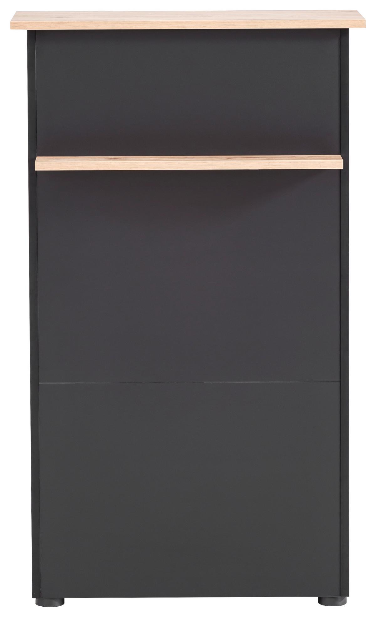 Stehpult Empfangstresen 660 - Schwarz/Eiche Artisan, MODERN, Holzwerkstoff (65,8/110,5/44cm) - MID.YOU