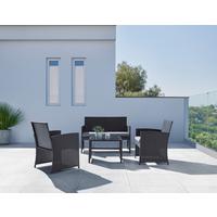 TERASOVÁ SEDACÍ SOUPRAVA MICHELLE - šedá/černá, Moderní, kov/textil - Mömax