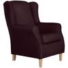 Ohrensessel Lorris - Buchefarben/Dunkelrot, Design, Textil (77/103/86cm) - Max Winzer