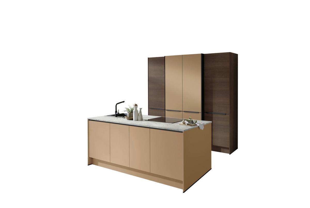 Einbauküche Ip 2200 - Eichefarben/Gelb, MODERN, Holzwerkstoff (226,4cm) - Impuls