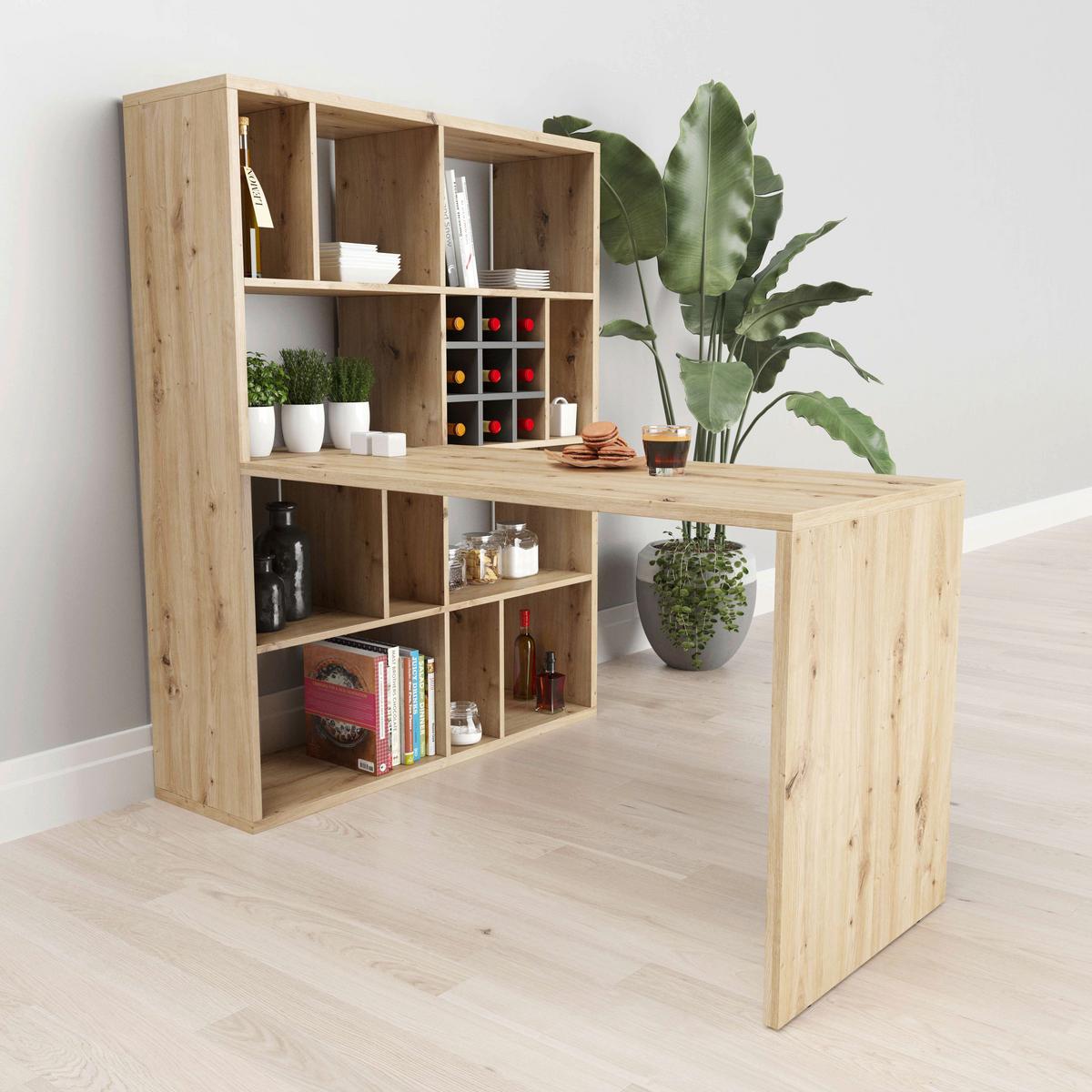 Regaleinsatz Fortuna Holzwerkstoff Grau B: 34 cm - Grau, Basics, Holzwerkstoff (34/34/33,4cm) - MID.YOU