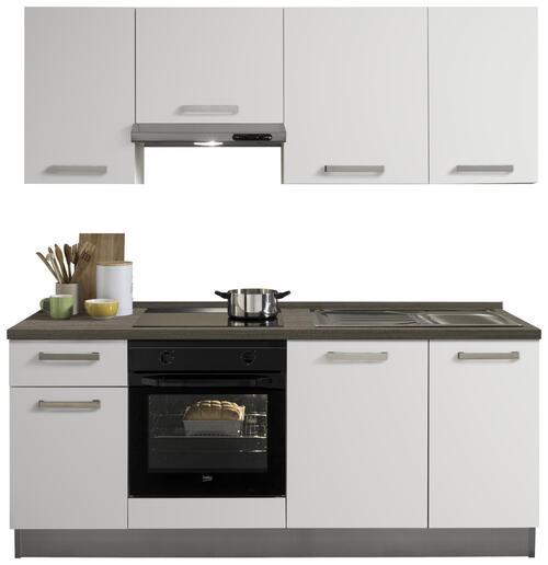 Kompakte Küchenzeile mit Elektrogeräten