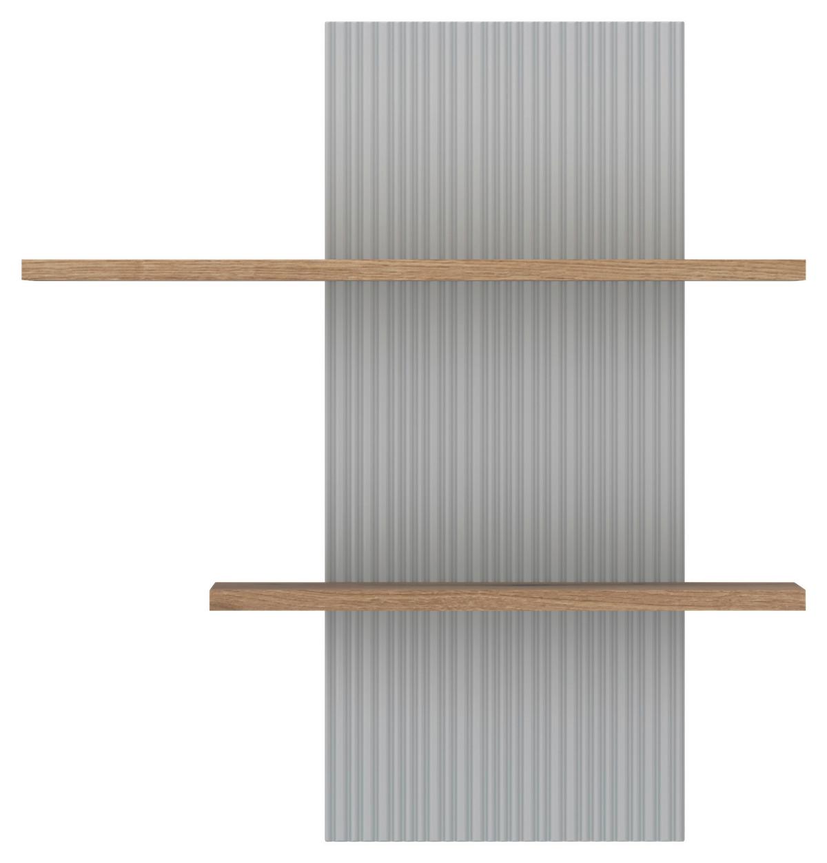 Fali Panel Manilla - világosszürke/tölgyfa, Modern, faalapú anyag (83,5/90/21,9cm)