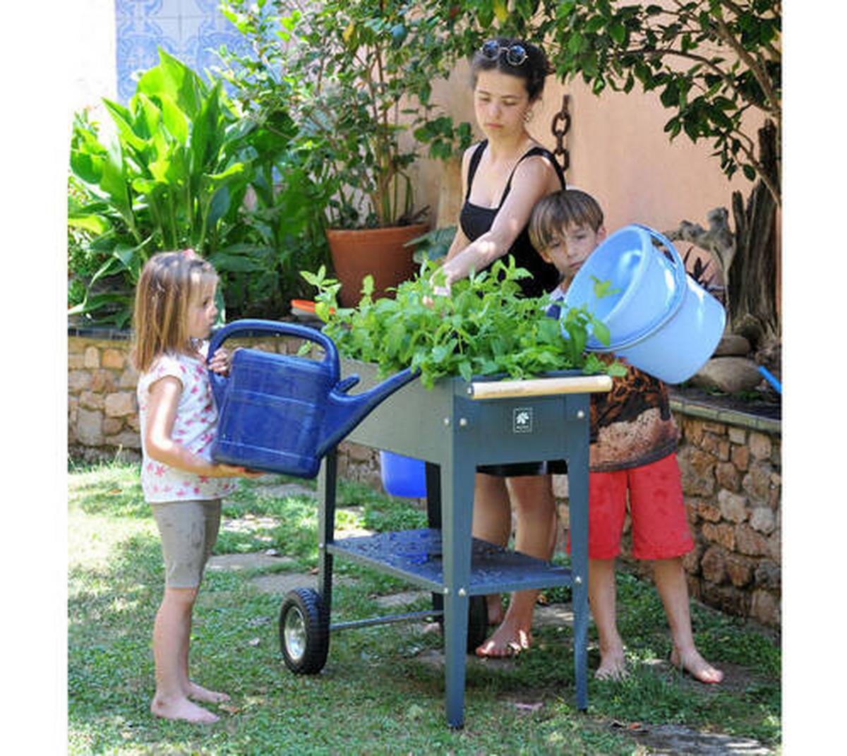 Hochbeet Kräuterfabrik Urban - Anthrazit, Basics, Metall (35/80/75cm)