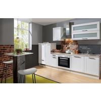 Küchenblock White-Premium - Weiß/Sonoma Eiche, KONVENTIONELL, Holzwerkstoff (310cm) - Menke