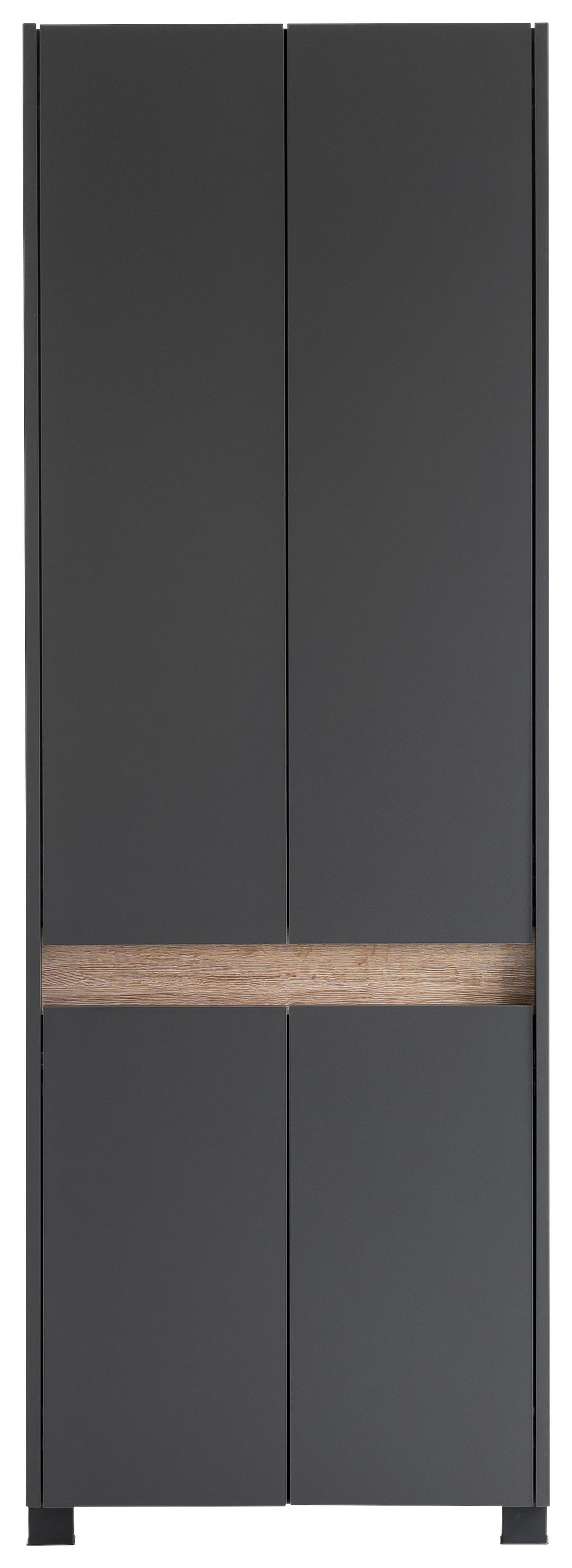 Schuhschrank Cosmo Schuhschrank - Anthrazit/Schwarz, Design, Holzwerkstoff (56,9/164,5/33cm) - MID.YOU