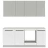 Küchenleerblock Milino Small-Aw/Chg - Hellgrau/Weiß, Basics, Holzwerkstoff (210cm) - Visiona