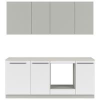 Küchenleerblock Milino Small-Aw/Chg - Hellgrau/Weiß, Basics, Holzwerkstoff (210cm) - Visiona