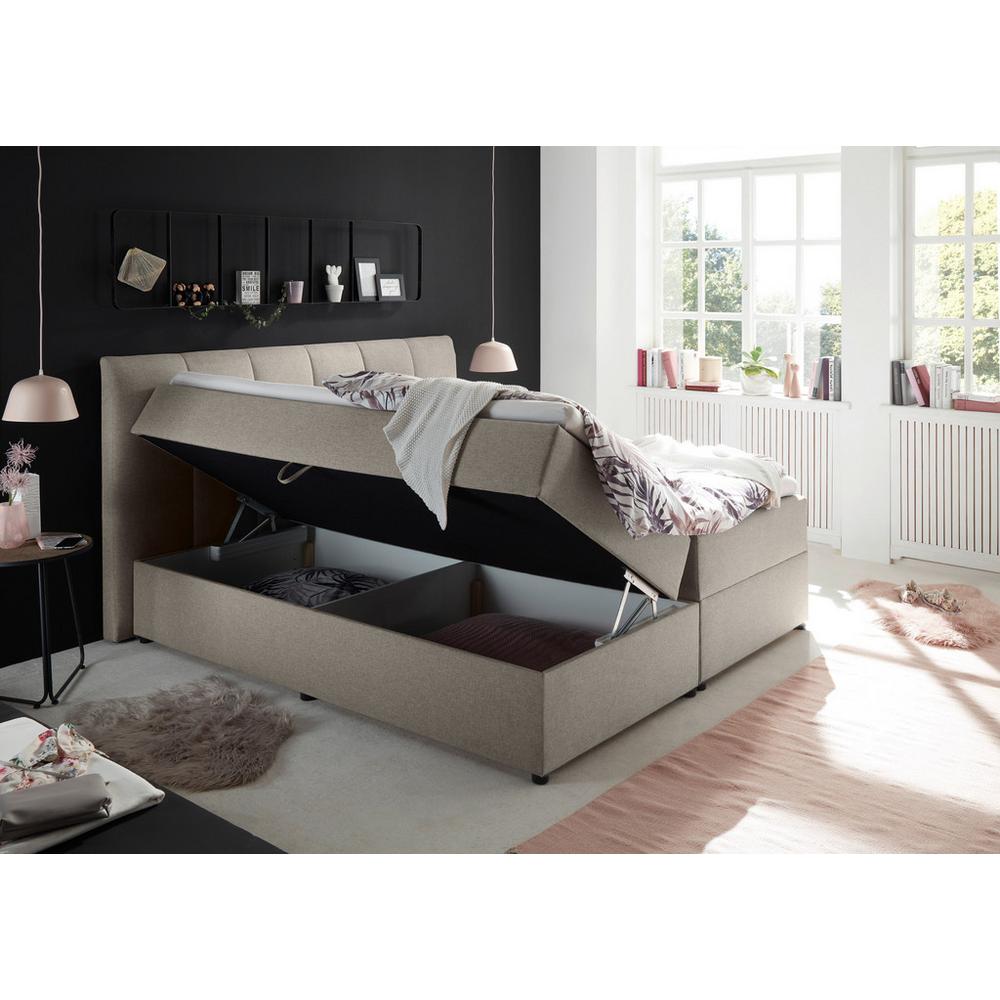Boxspring postel GRANADA hnědá 180x200 cm