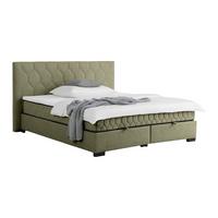 Americká posteľ MAYA D 180/200 cm, olivovozelená - olivovozelená/čierna, Konventionell, drevo/kompozitné drevo (180/200cm) - Mömax