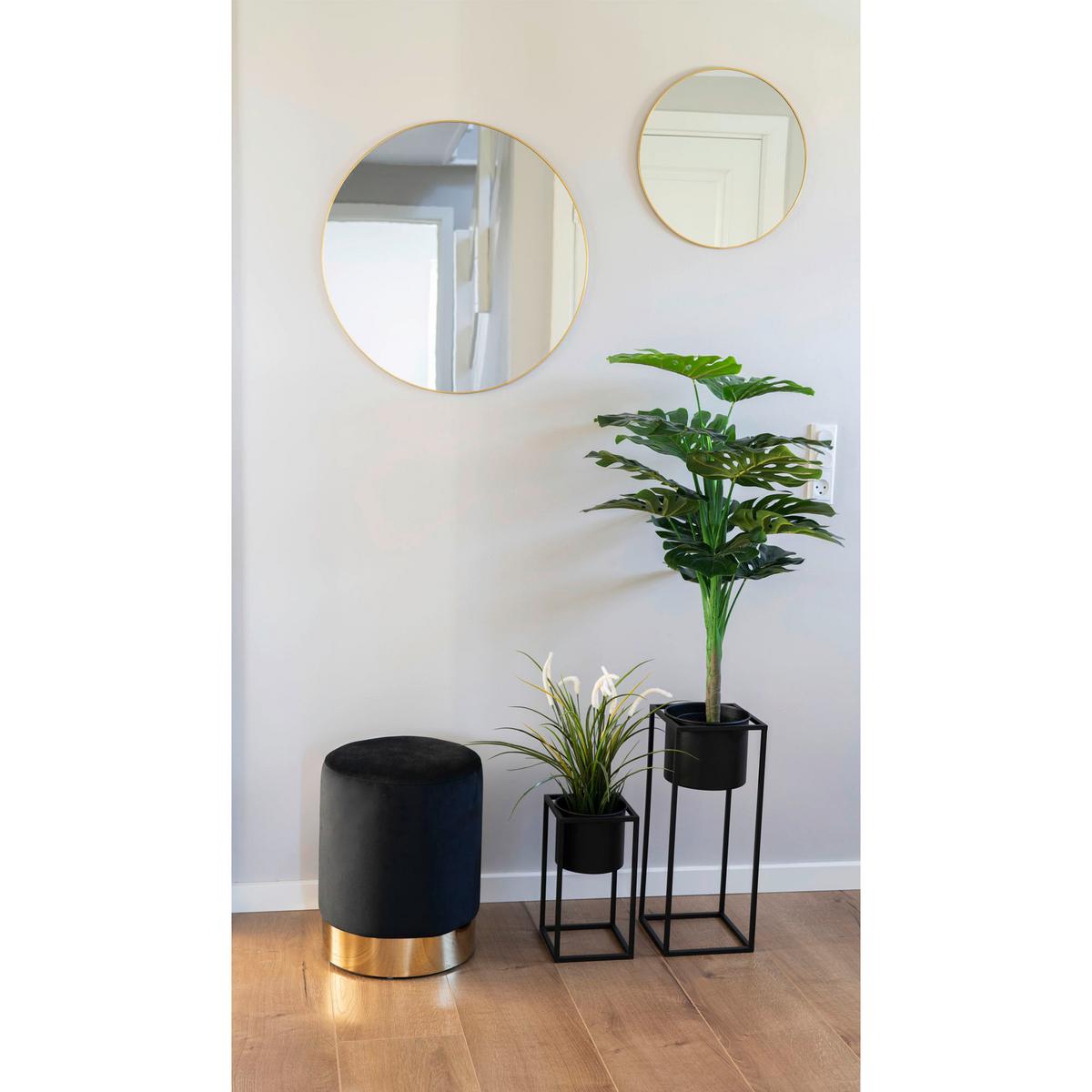 Kunstpflanze Monstera Grün Schwarz B: 18 Cm - Schwarz/Grün, Design (18/90/17cm)
