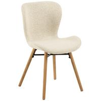 Stuhl Batilda -A1 - Eichefarben/Creme, Design, Holz/Textil (47/82,5/53cm) - MID.YOU