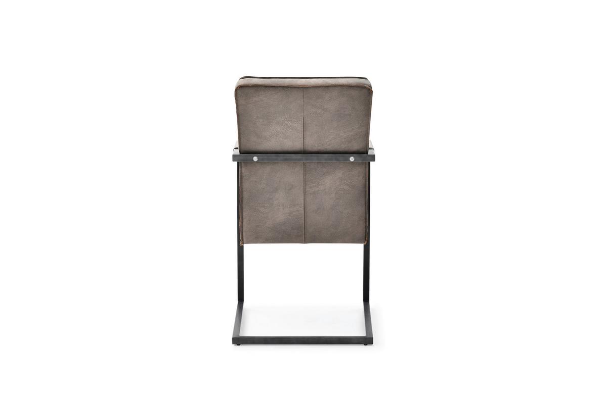Schwingstuhl Julina Textil Taupe, B: 51,5 cm - Taupe/Schwarz, KONVENTIONELL, Textil/Metall (51,5/92/70cm)