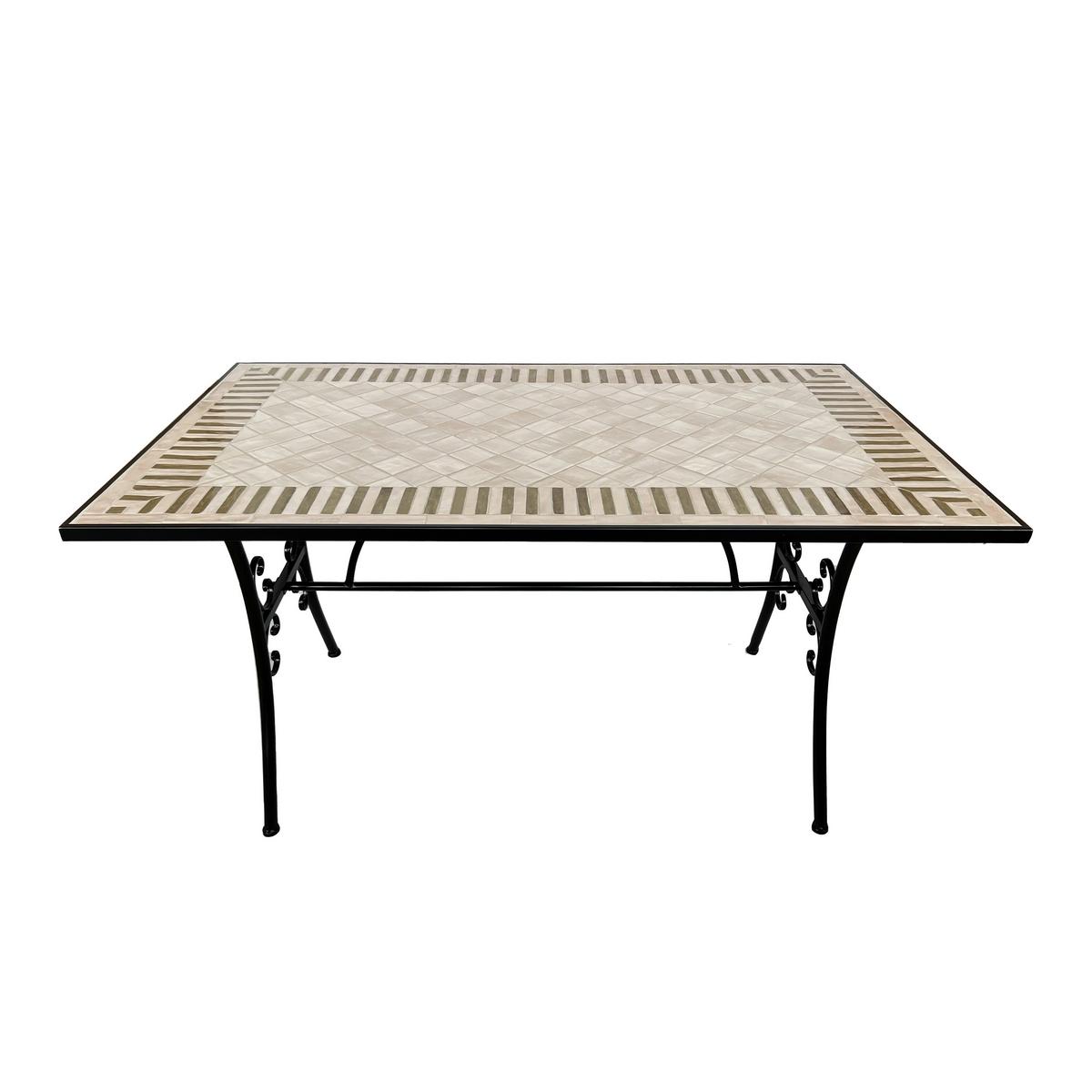 Gartenset Leonie Toscane - Creme/Schwarz, LIFESTYLE, Keramik/Metall (140/80/75cm) - Ambia Garden