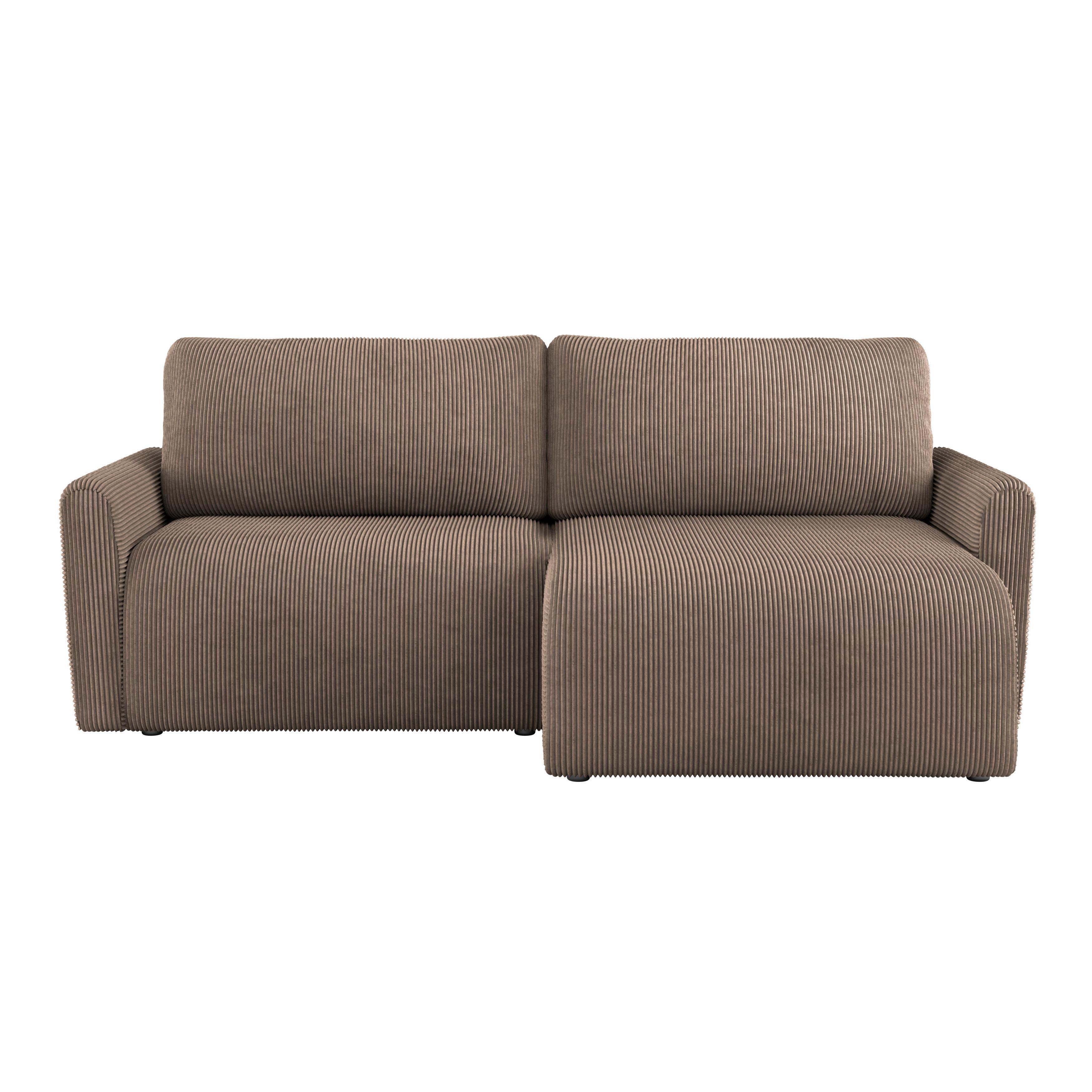 Ecksofa mit Schlaffunktion Josh Braun 229x146 cm - Braun, Trend, Textil (229/146cm)