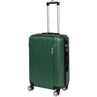 Reisekoffer Palermo 4 Rollen Hartschale, Größe L - Dunkelgrün, Design, Kunststoff/Textil (49/30/75cm) - Luca Bessoni