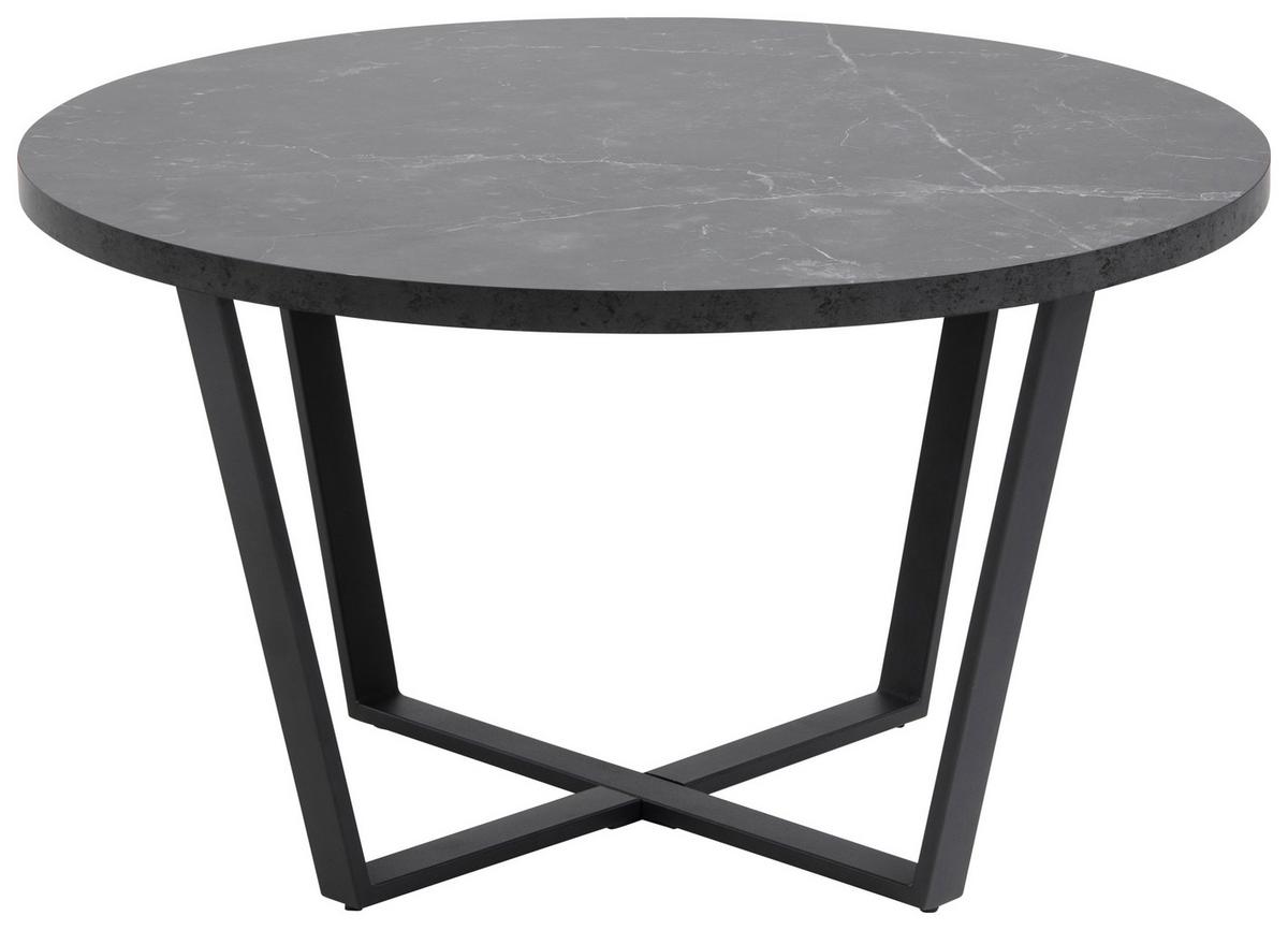 Konferenční stolek AMBLE - černá, Design, kov/kompozitní dřevo (77/77/44cm) - MID.YOU