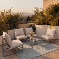 SADA NA BALKON LINO - krémová/tmavě šedá, Moderní, kov/textil - Bessagi Garden