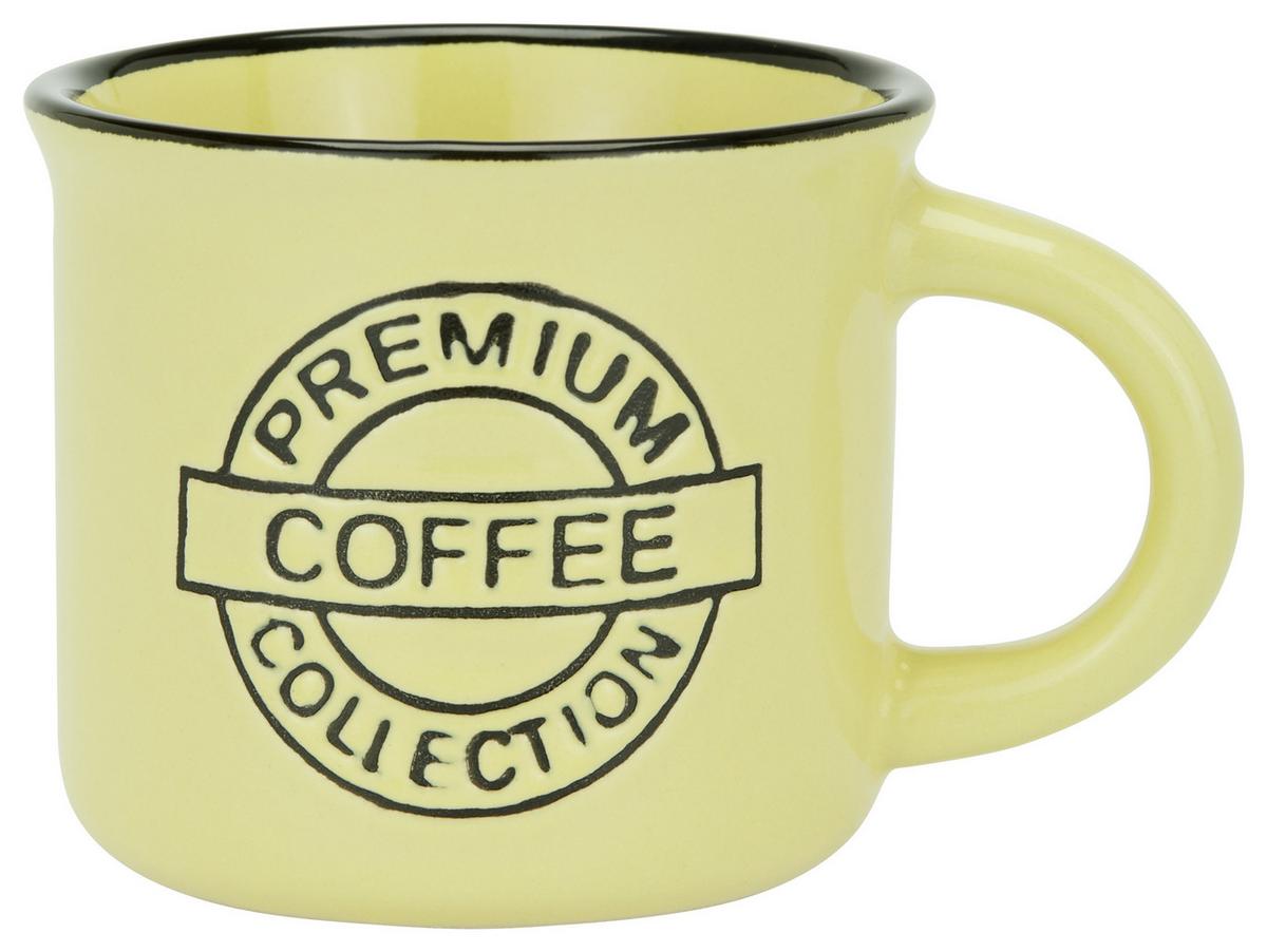 Espresso Csésze Rasmus - sárga/fekete, Modern, kerámia (0,1l) - Luca Bessoni