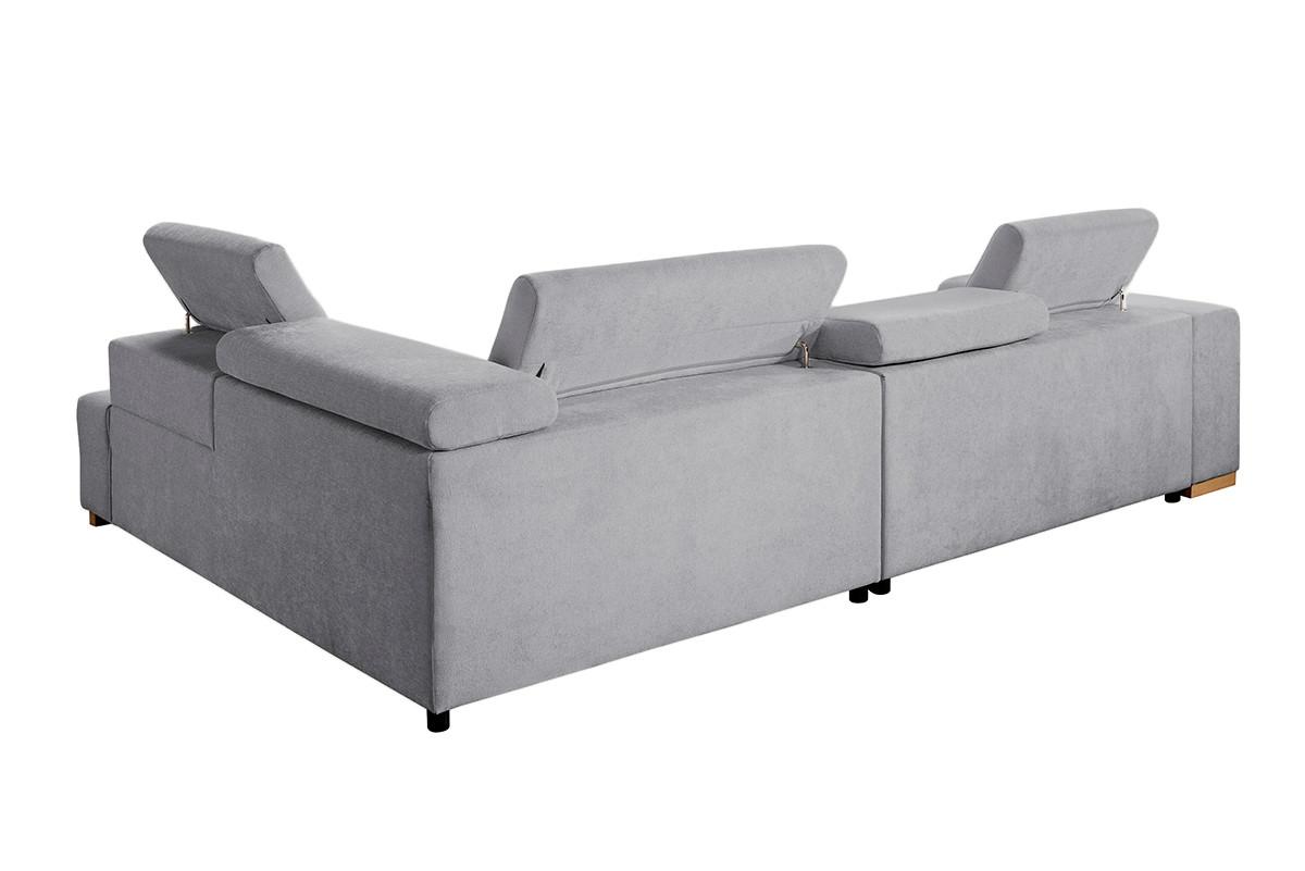 Ecksofa Elias Neu Grau S: 307x201 cm - Naturfarben/Grau, Design, Textil (307/201cm) - Livetastic