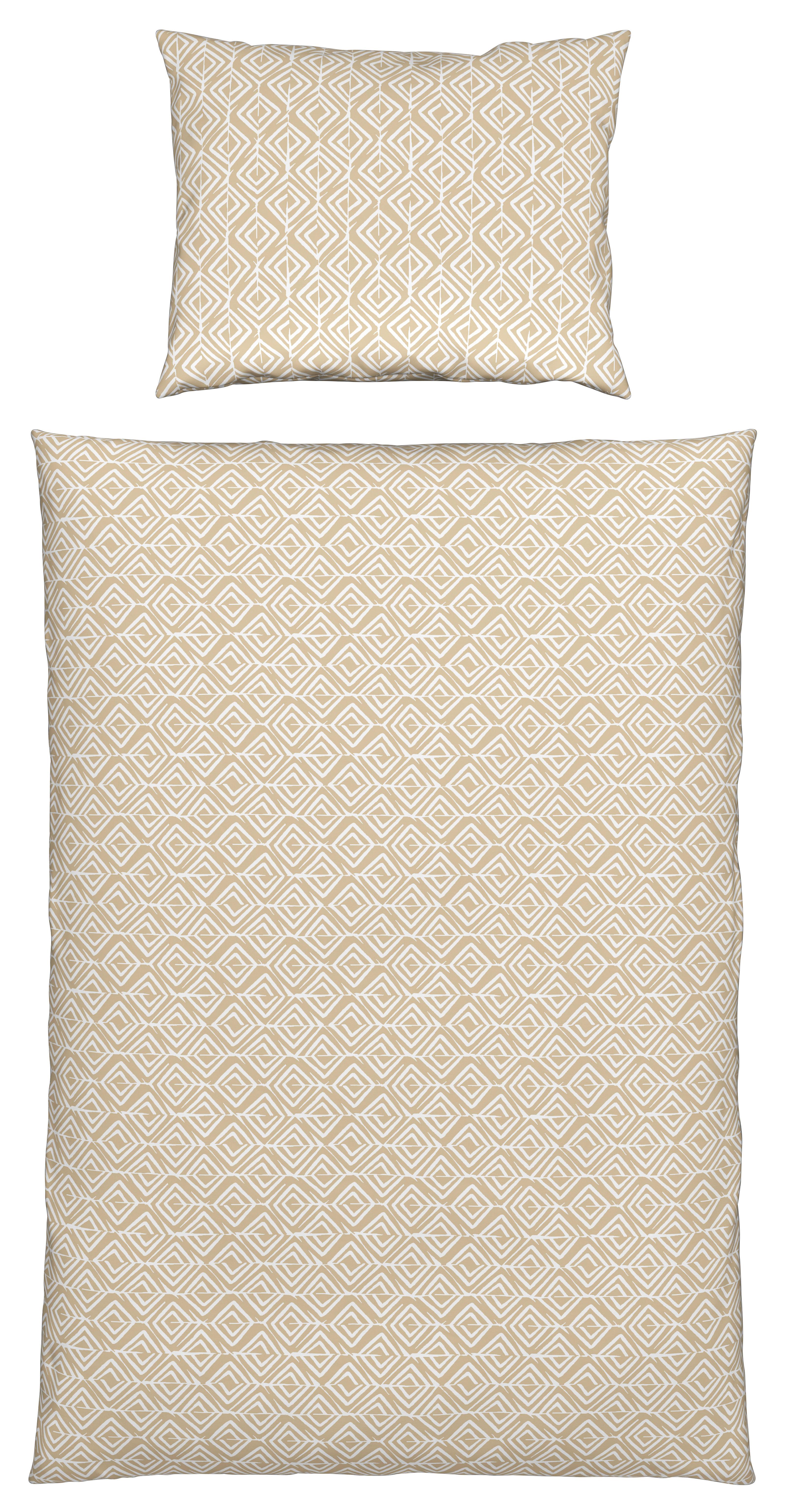 Baumwoll Bettwäsche 140x200 cm Chrisi Beige