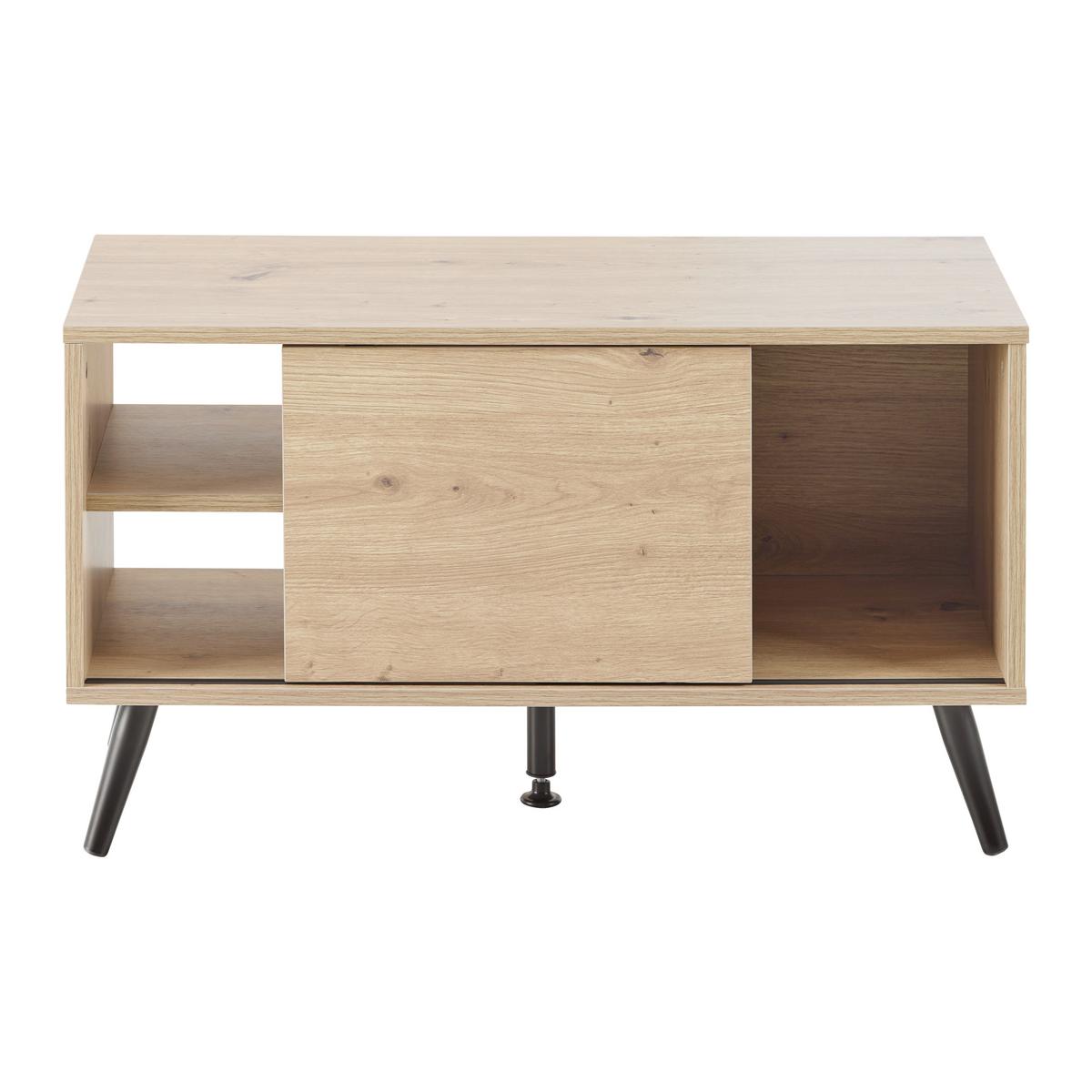 TV STOLÍK MOVE - čierna/dub artisan, Modern, kov/kompozitné drevo (80/46/35cm) - Based