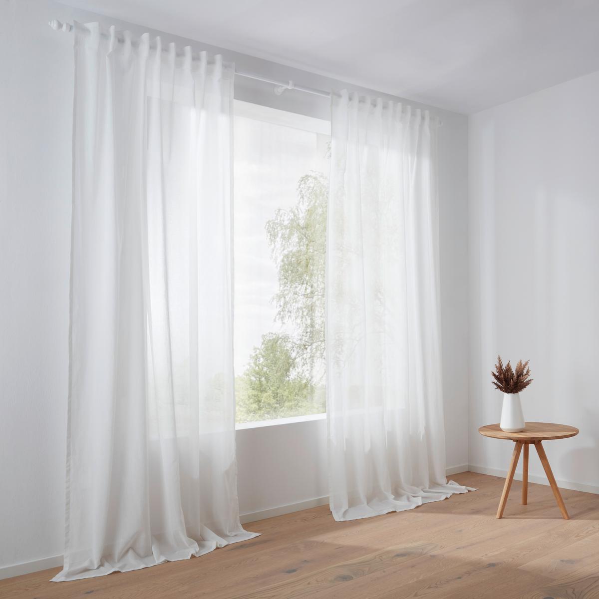 HOTOVÝ ZÁVĚS Bio-Luise, 2ks, 140/267cm - bílá, Natur, textil (140/267cm) - ecoTree