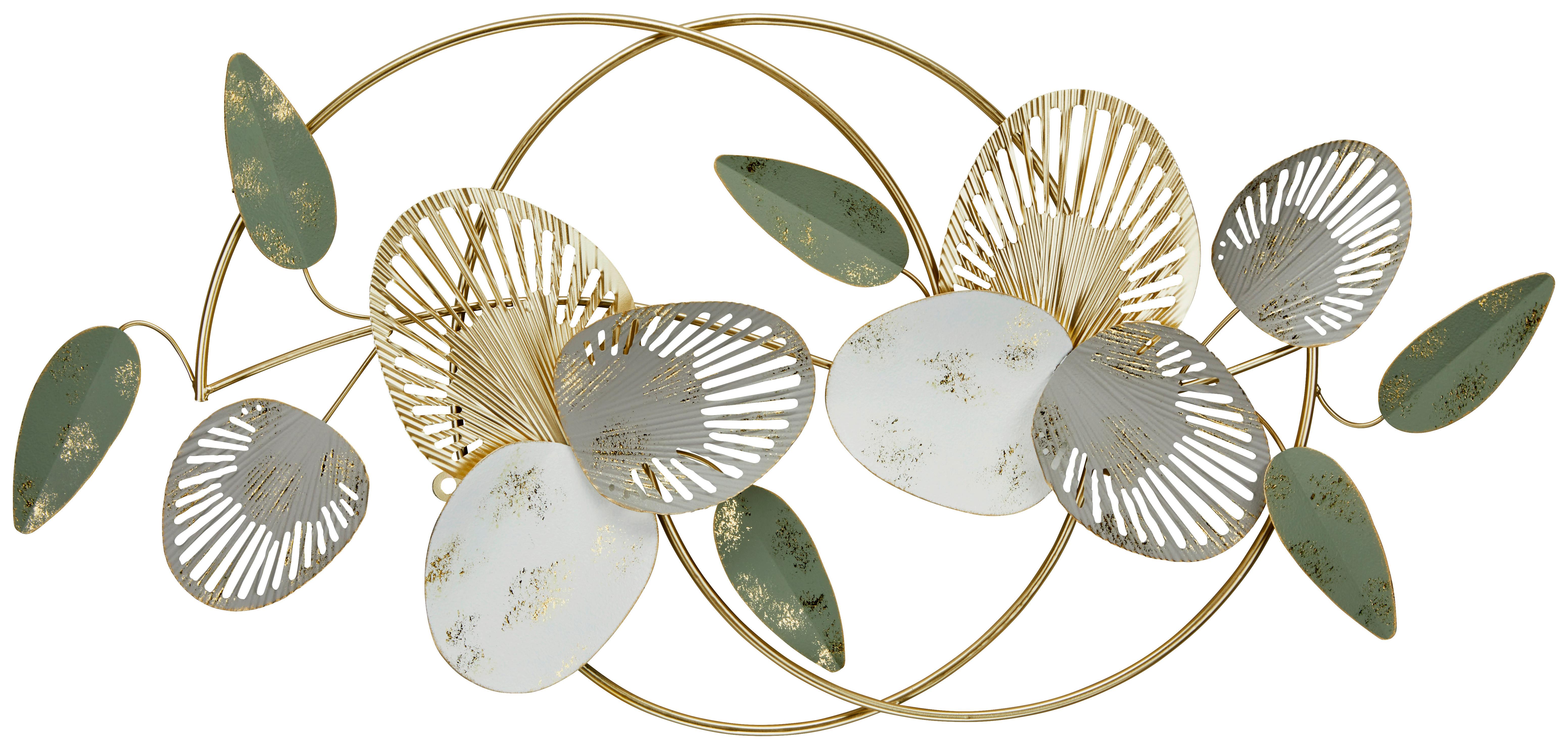 Wanddeko Karla - Goldfarben/Weiß, Design, Metall (116/50/3,5cm) - James Wood