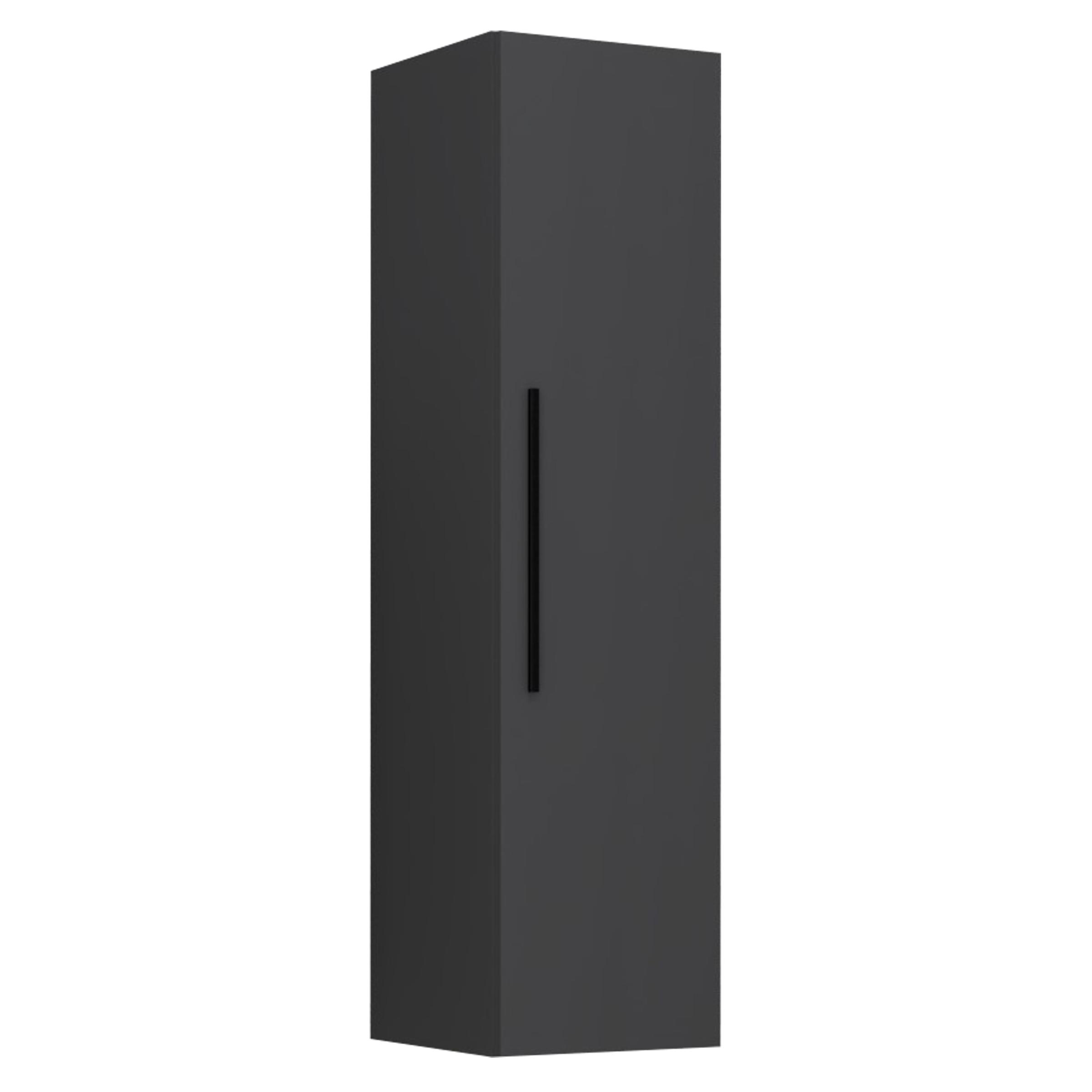 Závesná skrinka Arila š: 30 cm, antracitová - čierna/antracitová, Modern, kov/kompozitné drevo (30/115/30cm) - MID.YOU