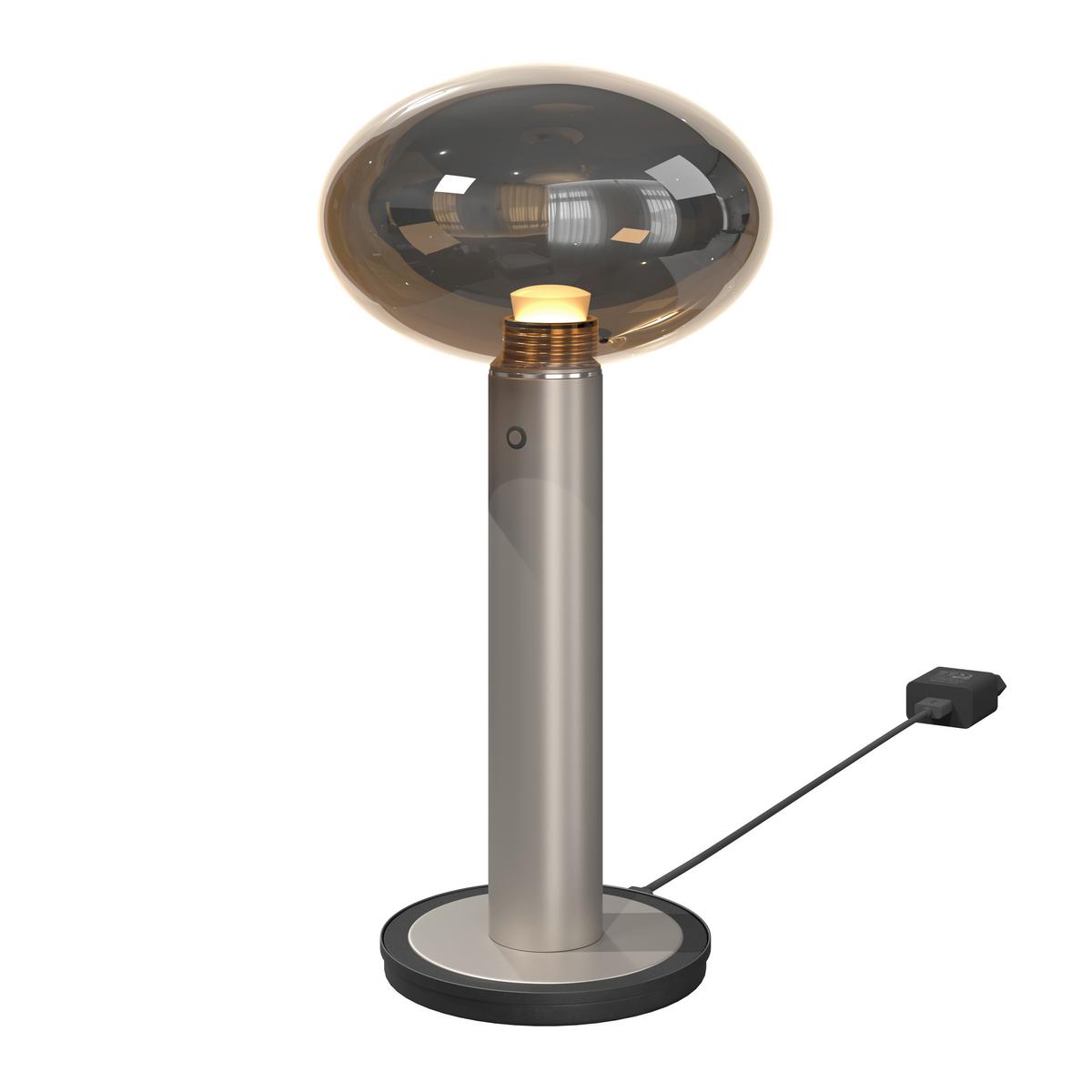 STOLNÍ LAMPA SIOP - jantarové barvy/černá, Moderní, kov/plast (20/20/38,5cm)