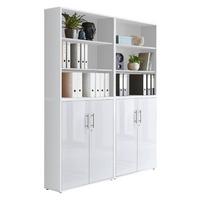 Aktenschrank Office Edition Weiß/Weiß Hochglanz - Weiß Hochglanz/Weiß, MODERN, Holzwerkstoff (168,8/227,2/33cm) - MID.YOU