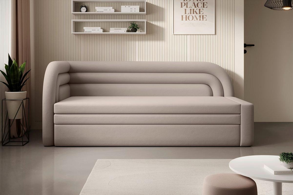 RÉCAMIERE Fabillo Beige B: 86 cm - Beige/Schwarz, Design, Textil (86/80/223cm) - P & B