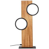 LED-Tischleuchte G99934/76 Cheesy - Hellbraun/Schwarz, Natur, Holz/Metall (50,4/25/12cm) - Brilliant