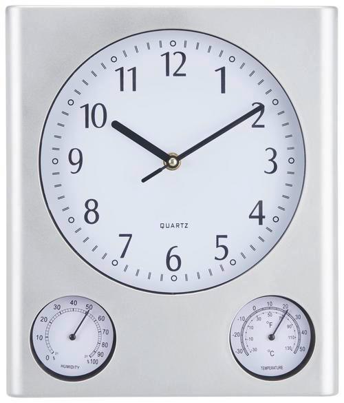 Wanduhr Alexa Weiß/silber, B/h: 25,3/30,2 Cm - Silberfarben/Schwarz, Basics, Glas/Papier (25,3/30,2/4cm) - Ondega