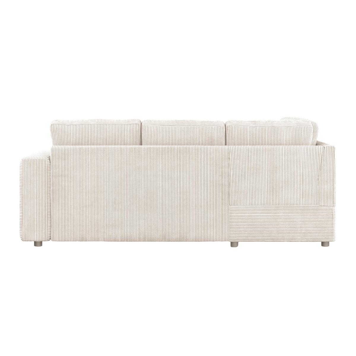 Ecksofa mit Schlaffunktion Toulouse perlmutt, 206x224cm - Perlmutt/Schwarz, Trend, Holz/Textil (206/224cm)