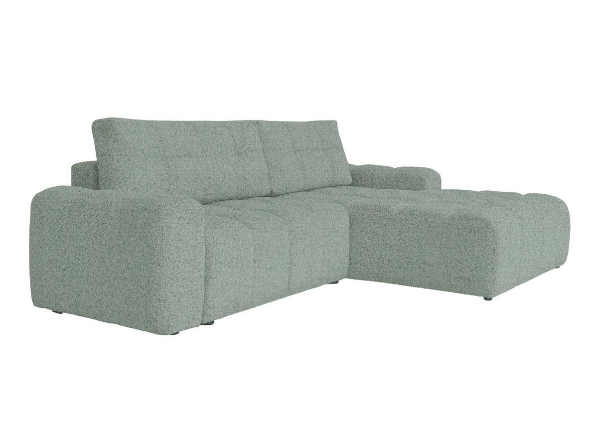 Ecksofa Lulu Türkis S: 268x184cm - Türkis/Schwarz, Design, Textil (268/184cm) - MID.YOU