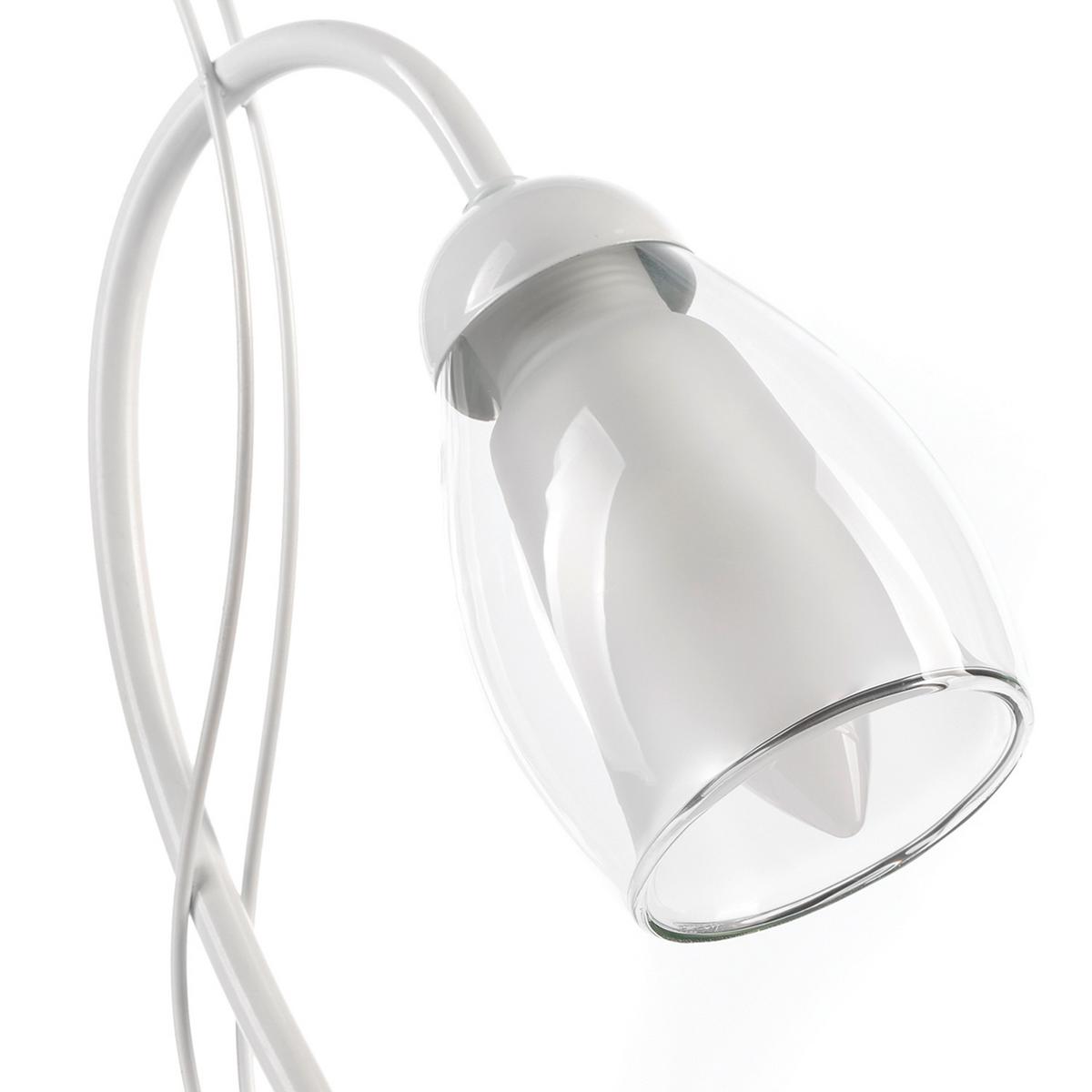 Tischleuchte Antron Weiß D: 25 cm 6w - Weiß, Basics, Glas/Kunststoff (25/35/35cm)