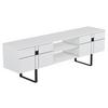 Lowboard Zeus Tv-Schrank - Schwarz/Weiß, Design, Holzwerkstoff (160/50/35cm) - Livetastic