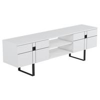 Lowboard Zeus Tv-Schrank - Schwarz/Weiß, Design, Holzwerkstoff (160/50/35cm) - Livetastic