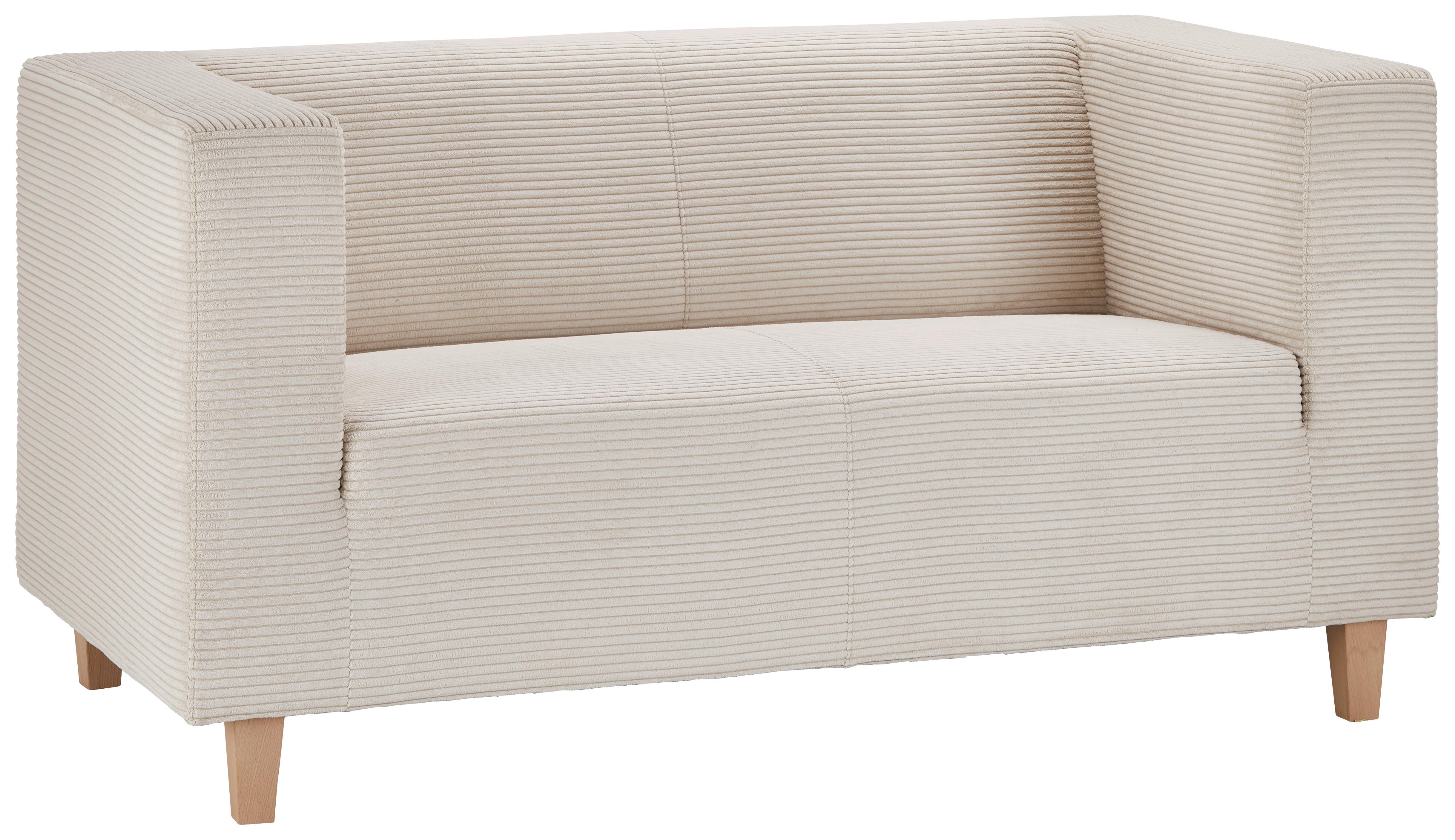 Dvojmiestna pohovka SAM, krémový menčester - krémová, Modern, textil (157/79/84cm) - Mömax